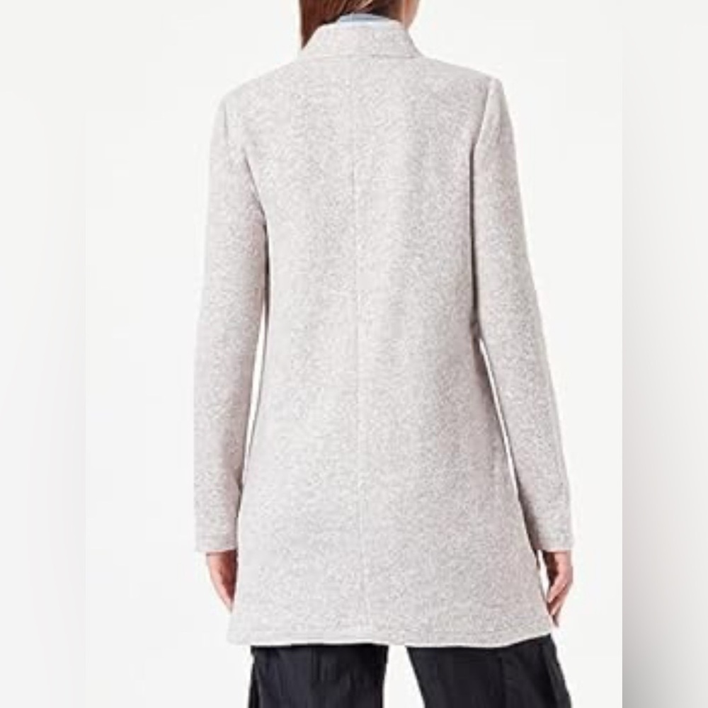 Vero Moda Women’s US 18 Katrine Brushed Fleece Long Coat Jacket Gray UK 22 XL - Picture 7 of 16